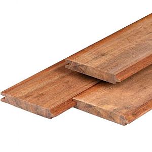 Azobé hardhout damwand 3 x 18,5 x 200 cm geschaafd