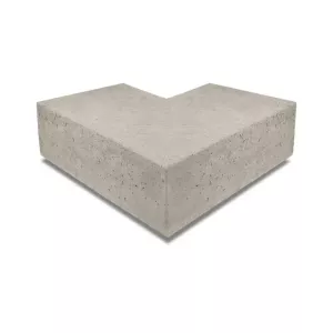 ArtiStone hoekstuk traptreden 90° binnen 40x20 Greige