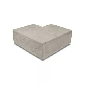 ArtiStone hoekstuk traptreden 90° buiten 37x15 Greige
