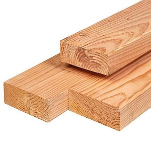 Douglas balk 6,5 x 16 x 500 cm, gedroogd, geschaafd en voorzien van 4 ronde hoeken