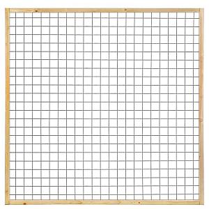Gaaselement vuurverzinkt maaswijdte 7,5 x 7,5 cm met kader grenen groen geïmpregneerd 4,5 x 4,5 cm H