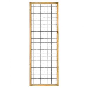 Gaaselement vuurverzinkt maaswijdte 7,5 x 7,5 cm met kader grenen groen geïmpregneerd 4,5 x 4,5 cm H