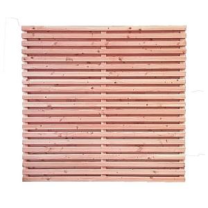 Douglas lattenscherm rhombus 20/21 planks, recht horizontaal 180 x 180 cm, onbehandeld