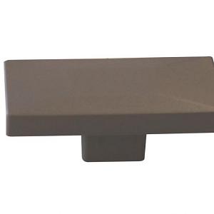 PVC afdekdop t.b.v. H-gleufpaal, kwartsgrijs RAL7039