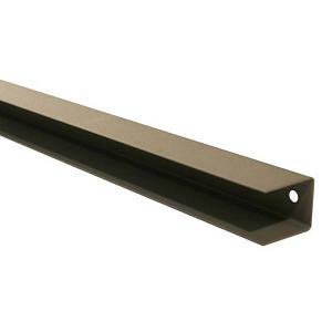 Stalen afdekkap met structuur poedercoating t.b.v. H-gleufpaal, 4,5 x 3,7 x 200 cm, kwartsgrijs RAL7