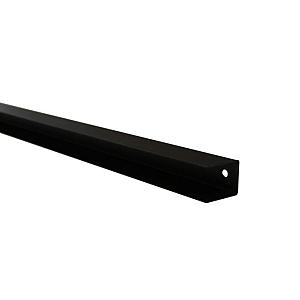 Stalen afdekkap met structuur poedercoating t.b.v. H-gleufpaal, 4,5 x 3,7 x 200 cm, zwart RAL9005