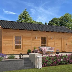 Tuinhuis Hamar XL Type 8 Douglas gedroogd potdekselplank blank – duurzaam en stijlvol buitenverblijf