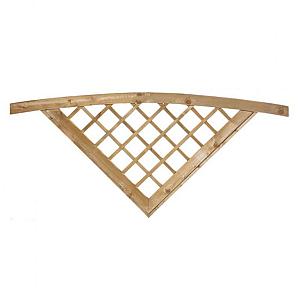 Inzet V-kader grenen groen geïmpregneerd voor toog 16 mm tuinscherm B160 x H80 cm – stevig inzetkade