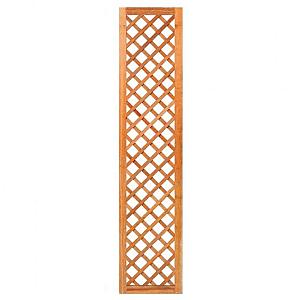 Trellis met lijst, diagonale lamellen hardhout kunstmatig gedroogd H180 x B40 cm