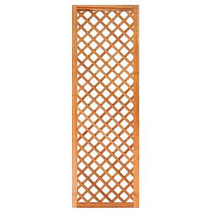 Trellis met lijst, diagonale lamellen hardhout kunstmatig gedroogd H180 x B60 cm