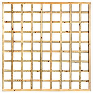 Trellis recht, lamel 1,3 x 2,5 cm grenen groen geïmpregneerd H180 x B180 cm, PEFC