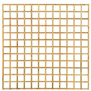 Trellis recht, lamel 1,3 x 2,5 cm grenen groen geïmpregneerd H180 x B180 cm, Neutraal