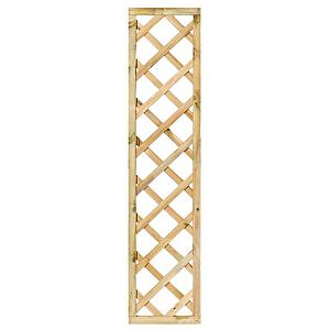 Trellis met lijst, diagonale lamellen grenen groen geïmpregneerd H180 x B40 cm PEFC