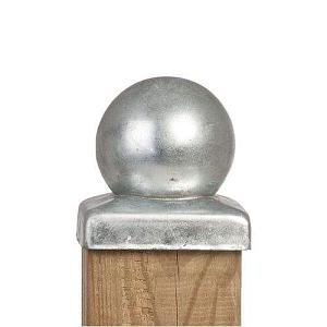 Paalornament verzinkt Bol/plaat 7,1 x 7,1 cm