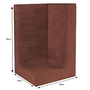 L-Element Hoek 40 x 40 x 60 Corten/Bruin