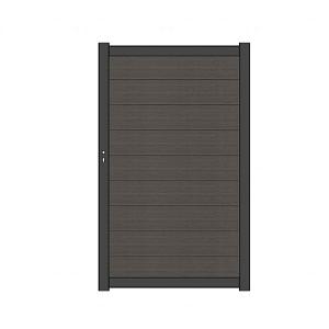 NewTechWood co-extrusie composiet deur Premium in aluminium frame, horizontaal, 97 x 186 cm, Silver 