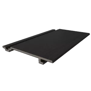NewTechWood HKC wandbekleding vlak, 1,9 x 18,8 x 400 cm (wb 15,3 cm), Ebony burnt