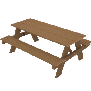 NewTechWood picknicktafel, bladmaat 180 x 70 cm, Teak