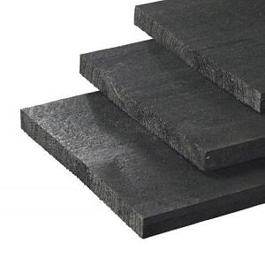 plank vuren ruw 25x275x500 zwart geimpregneerd