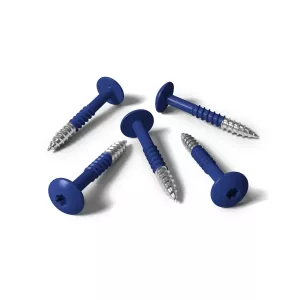 Dekokern schroef op kleur blauw in blister ( 25 stuks )