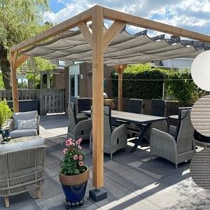 Harmonicadoek 290 x 300 cm inclusief bevestigingsmaterialen,