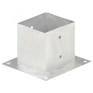 Vloerpaalhouder verzinkt 14 x 14 cm.