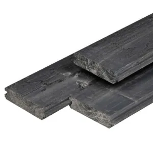 Douglas blokhutprofiel 2,8 x 19,5 x 500 cm, ZWART gedompeld
