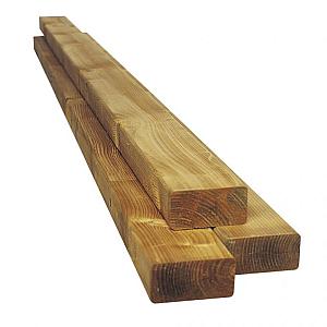 Scandinavisch vuren geschaafde gording 4,5 x 14,5 x 420 cm, groen geïmpregneerd.