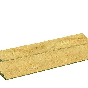 Scandinavisch vuren Zweeds rabat, 1 zijde geschaafd, 1 zijde fijnbezaagd, 1,5-3 x 19,5 cm, groen geï