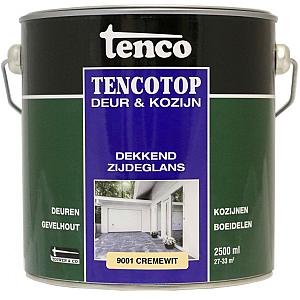 Tencotop deur & kozijn dekkend zijdeglans cremewit 9001 2.5 l.