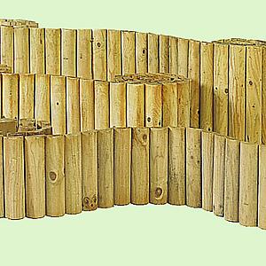 Rolborder Ø 5 x 40 x 250 cm, groen geïmpregneerd.