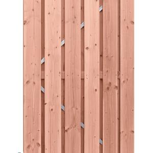 Douglas geschaafde plankendeur op verstelbaar stalen frame, 16 mm, 100 x 195 cm, onbehandeld.