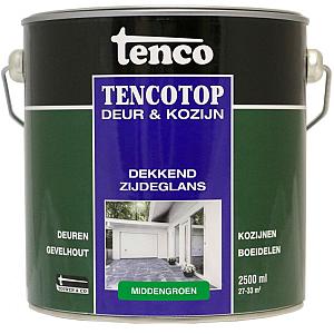 Tencotop deur & kozijn dekkend zijdeglans middengroen    2.5 l.