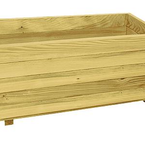 Bloembak rechthoek 39 x 100 x 50 cm (HxBxD), groen geïmpregneerd.