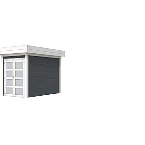 Vuren Topvision Zwaluw, 200 x 300 cm, wanden antraciet en basis wit.