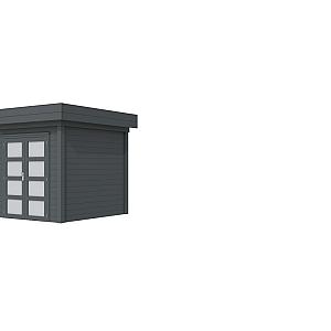 Vuren Topvision Kolibri, 250 x 250 cm, antraciet gespoten.