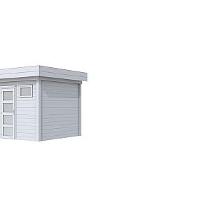 Vuren Topvision Kuifmees, 250 x 250 cm, lichtgrijs gespoten.