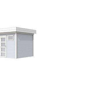 Vuren Topvision Kuifmees, 250 x 250 cm, wanden lichtgrijs en basis wit.