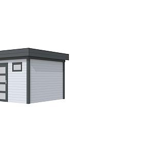 Vuren Topvision Kievit, 400 x 300 cm, wanden lichtgrijs en basis antraciet.