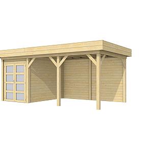 Vuren Topvision Zwaluw, 200 x 300 en luifel 400 cm, kleurloos geïmpregneerd.