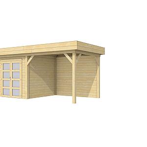 Vuren Topvision Kolibri, 250 x 250 en luifel 300 cm, kleurloos geïmpregneerd.