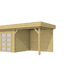 Vuren Topvision Kolibri, 250 x 250 en luifel 300 cm, groen geïmpregneerd.