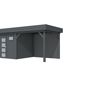 Vuren Topvision Kuifmees, 250 x 250 en luifel 300 cm, antraciet gespoten.