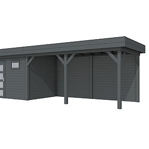 Vuren Topvision Bonte Kraai, 300 x 250 en luifel 500 cm, antraciet gespoten.