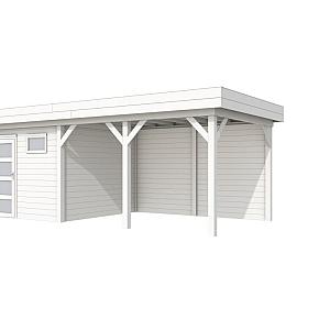 Vuren Topvision Kievit, 400 x 300 en luifel 400 cm, wit gespoten.