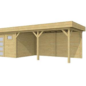 Vuren Topvision Kievit, 400 x 300 en luifel 500 cm, groen geïmpregneerd.