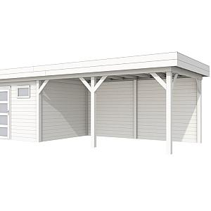 Vuren Topvision Kievit, 400 x 300 en luifel 500 cm, wit gespoten.