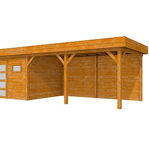 Douglas Topvision Raaf, 298 x 298 en luifel 500 cm, transparant gespoten.