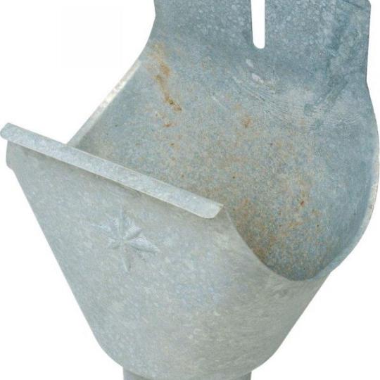 Verzinkte onderuitloop, Ø 8 cm.