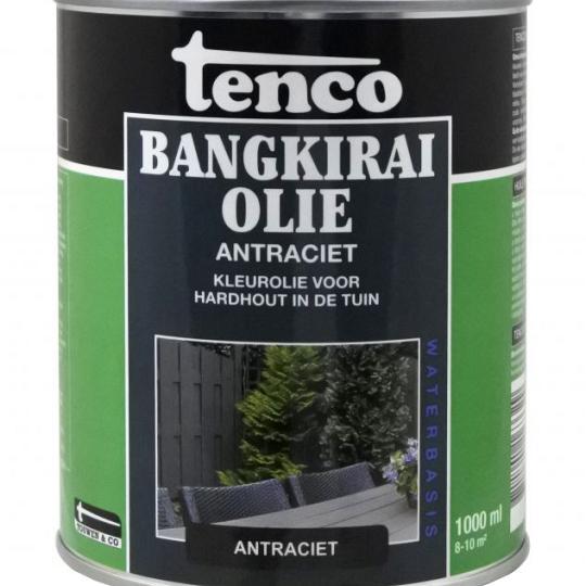 Tenco bangkirai olie transparant  antraciet 1 l.